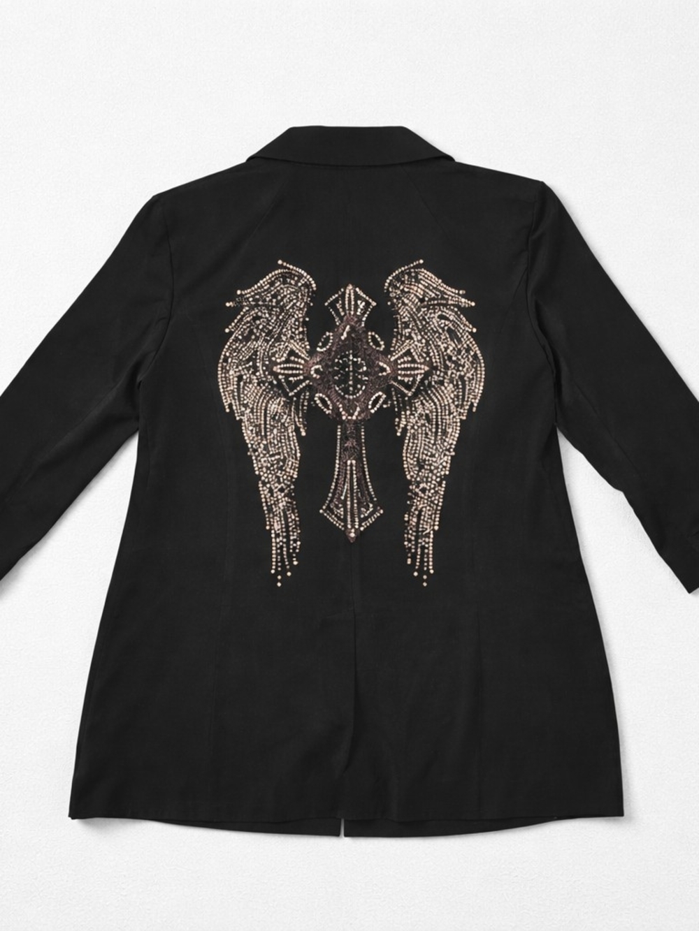INC Black Women's Longline Blazer Jacket - Classic Tailored Coat